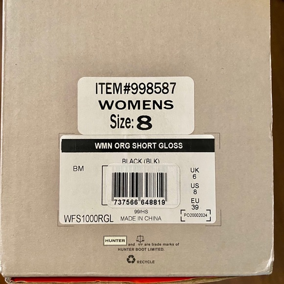 NWT *HUNTER `Original Short’ Gloss Rain Boot - Picture 12 of 12